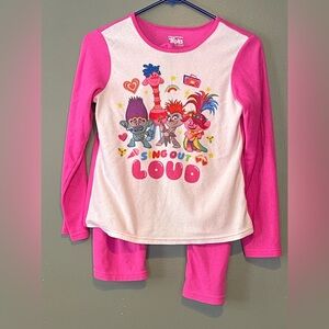 Girls Troll Pajama Set Size 10/12